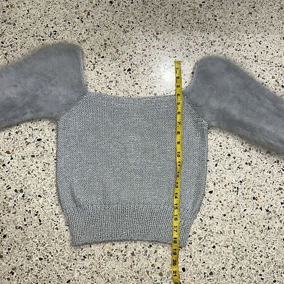 Milton Ford for Patrice’le LTD grey gray silk mohair sweater small s - Picture 4 of 4